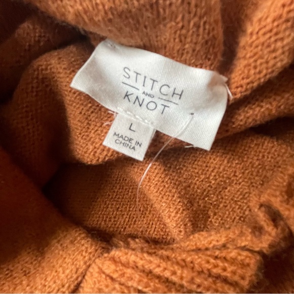 Stitch and Knot Lenna ruffle necks collar knit sweater Size Large - Picture 2 of 15